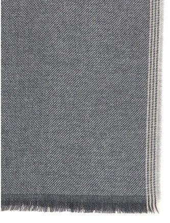 Шарф, платок BRUNELLO CUCINELLI Diagonal wool and cashmere scarf (MSC665ORCJS88) #