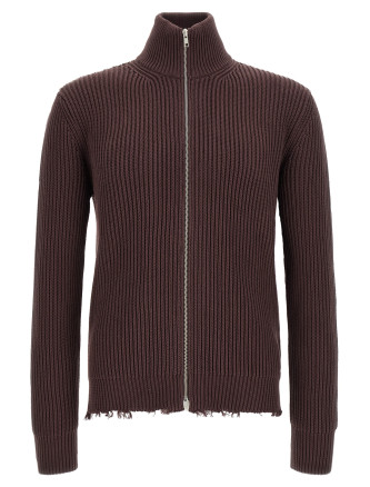 Свитер, кардиган MM6 MAISON MARGIELA Ribbed cotton turtleneck sweater