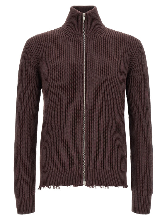 Ribbed cotton turtleneck sweater (SH0AM0021M13039144) #1