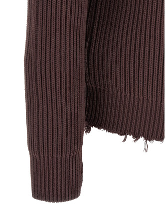 Ribbed cotton turtleneck sweater (SH0AM0021M13039144) #