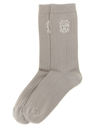 Носки BRUNELLO CUCINELLI Socks Coat of arms of Solomeo (MCS93561CSJ77) #