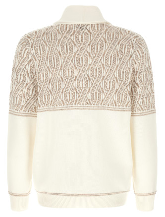 Braided jacquard shoulders cardigan (M28709406CPK51) #