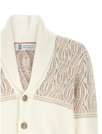 Braided jacquard shoulders cardigan (M28709406CPK51) #