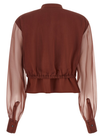 Silk sleeves blouse (M0091NC416C9093) #