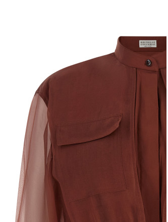 Silk sleeves blouse (M0091NC416C9093) #