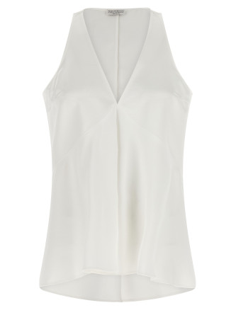 Повседневный топ BRUNELLO CUCINELLI Top twill Fluid