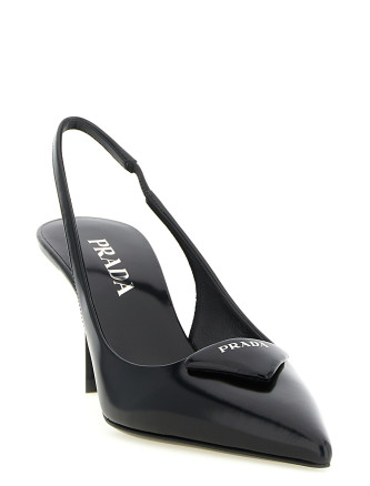 Высокие каблуки PRADA Brushed leather slingback (1I901MFDD75055F0002) #