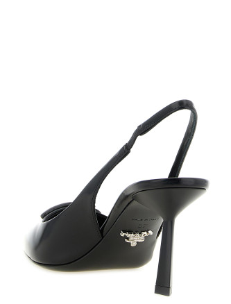 Высокие каблуки PRADA Brushed leather slingback (1I901MFDD75055F0002) #