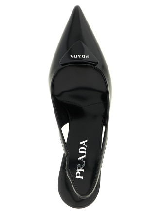 Высокие каблуки PRADA Brushed leather slingback (1I901MFDD75055F0002) #
