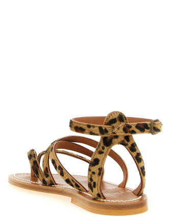 Плоские сандалии K.JACQUES SAINT TROPEZ 'Epicure' (EPICUREHORSYLEOPARD) #