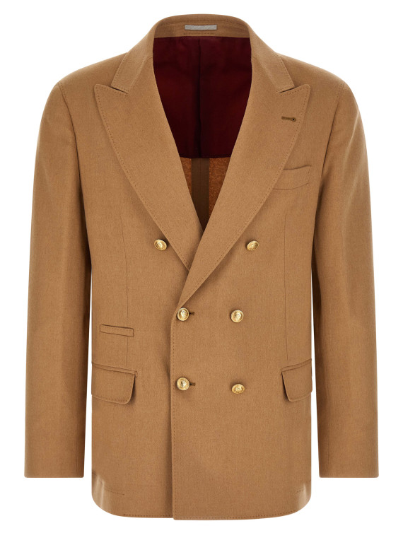Блейзер BRUNELLO CUCINELLI Double-breasted blazer (MV4377BPDGC001) #1