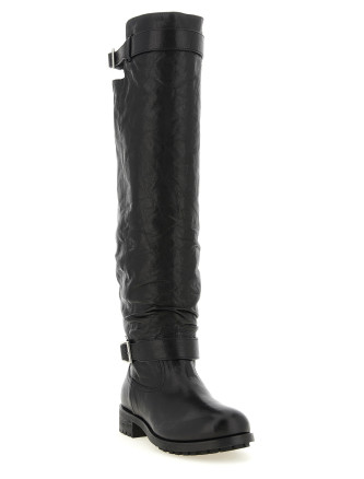 Сапоги выше колена JIMMY CHOO 'Biker KB' (BIKERKBERZBLACK) #