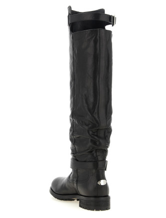 Сапоги выше колена JIMMY CHOO 'Biker KB' (BIKERKBERZBLACK) #