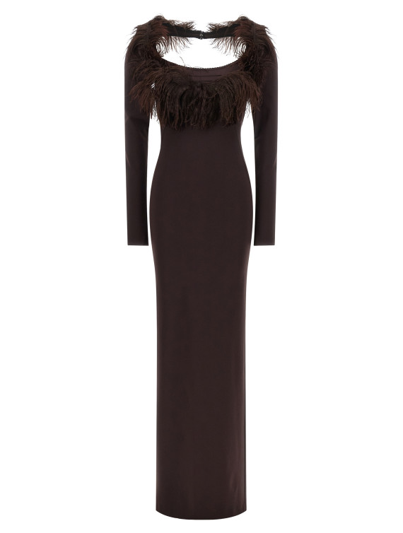 Макси THE ATTICO Feather dress (261WCW00316VVP002FS204) #1
