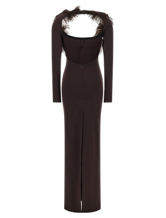 Макси THE ATTICO Feather dress (261WCW00316VVP002FS204) #