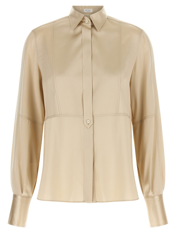 Рубашка, блузка BRUNELLO CUCINELLI Satin silk shirt (M0C59NR516C9643) #1