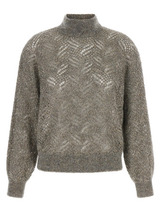 Свитер, кардиган BRUNELLO CUCINELLI 'Dazzling Abstract Leaf'