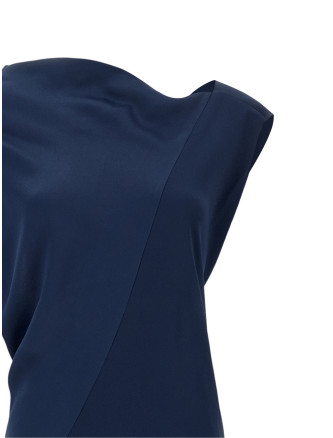 Макси ALBERTA FERRETTI Draped asymmetrical dress (A042166270342) #