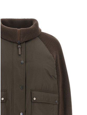 Пуховик BRUNELLO CUCINELLI Knit insert down jacket (MH5257294PC028) #