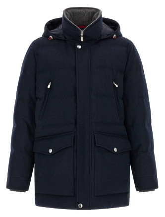 Парка BRUNELLO CUCINELLI Wool flannel parka