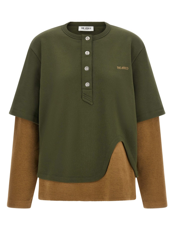Толстовка THE ATTICO Trompe l'oeil sweatshirt (261WCF00028JJF007AA724) #1