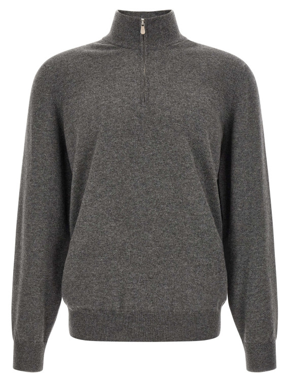 Свитер, кардиган BRUNELLO CUCINELLI Half-zip cashmere sweater (M2200124CFG26) #1