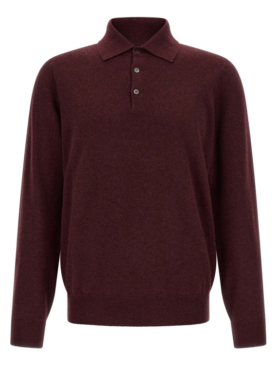 Поло BRUNELLO CUCINELLI Cashmere knit polo shirt (M2200295CNU36) #1