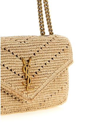 Сумка на плечо SAINT LAURENT Small Loulou raffia bag (868579GAAFY2791) #