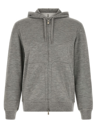 Толстовка BRUNELLO CUCINELLI Cashmere and silk hoodie