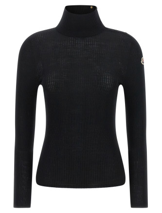 Свитер, кардиган MONCLER Logo turtleneck sweater
