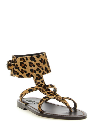 Плоские сандалии K.JACQUES SAINT TROPEZ 'Caravelle' (CARAVELLEMOKAHORSYLEOPARD) #