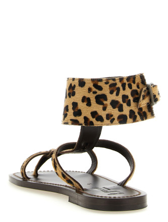 Плоские сандалии K.JACQUES SAINT TROPEZ 'Caravelle' (CARAVELLEMOKAHORSYLEOPARD) #