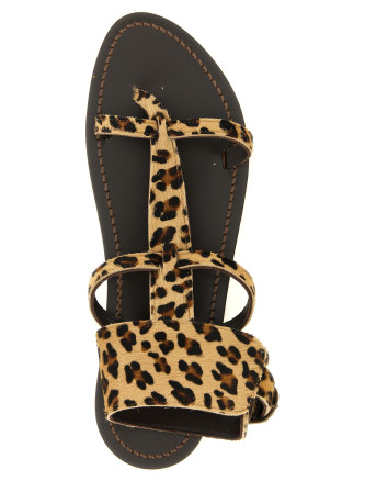 Плоские сандалии K.JACQUES SAINT TROPEZ 'Caravelle' (CARAVELLEMOKAHORSYLEOPARD) #