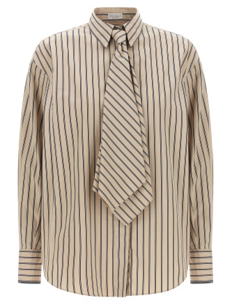 Рубашка, блузка BRUNELLO CUCINELLI Shirt with tie
