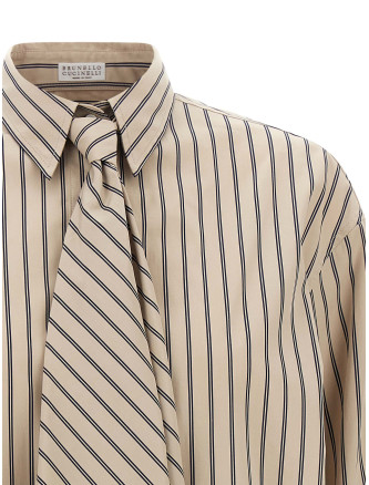 Рубашка, блузка BRUNELLO CUCINELLI Shirt with tie (MP704M3A06C017) #