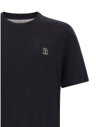 Футболка BRUNELLO CUCINELLI Logo embroidery t-shirt (M0B138440CZ178) #