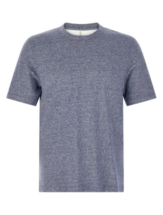 Футболка BRUNELLO CUCINELLI Mélange linen blend t-shirt