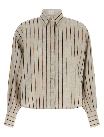 Рубашка, блузка BRUNELLO CUCINELLI 'Sparkling Stripes'