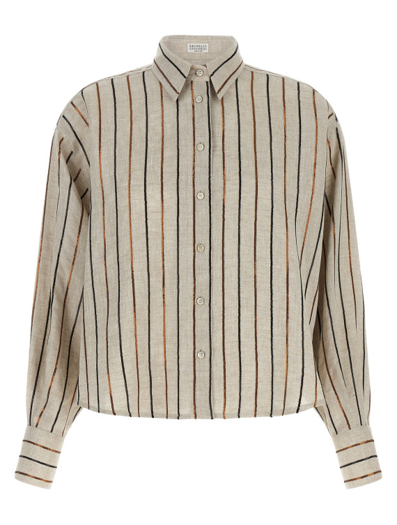 Рубашка, блузка BRUNELLO CUCINELLI 'Sparkling Stripes' (MM633RF506C200) #1