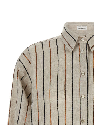 Рубашка, блузка BRUNELLO CUCINELLI 'Sparkling Stripes' (MM633RF506C200) #
