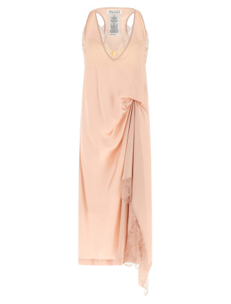 Миди MAISON MARGIELA 'Silk Lace Slip Midi Dress'