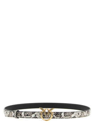 Ремень PINKO Python print leather belt