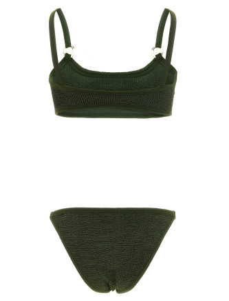 'Iris' bikini (IRISBIKINIGOLDHOOPSMETALLICKHAKI) #
