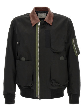 Повседневная куртка SACAI Cotton blouson jacket