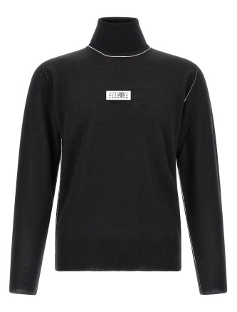 Свитер, кардиган MM6 MAISON MARGIELA Turtleneck sweater with contrast stitching