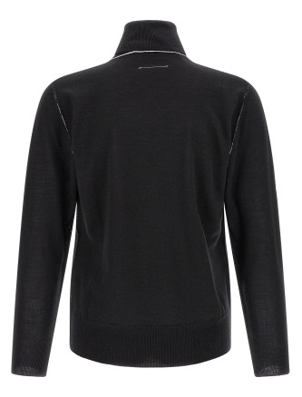 Свитер, кардиган MM6 MAISON MARGIELA Turtleneck sweater with contrast stitching (SH0HA0009M13037900) #