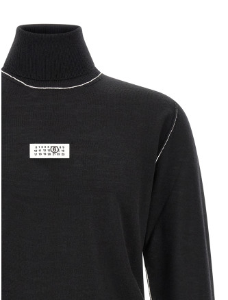 Свитер, кардиган MM6 MAISON MARGIELA Turtleneck sweater with contrast stitching (SH0HA0009M13037900) #