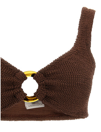 Пляжная одежда HUNZA G 'Julia' (JULIABIKINIMETALLICCHOCOLATE) #