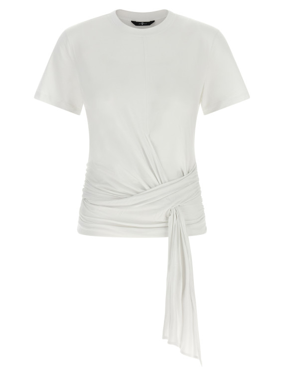 Футболка 7 FOR ALL MANKIND Draped detail T-shirt (7NBN0G63U73HQ) #1