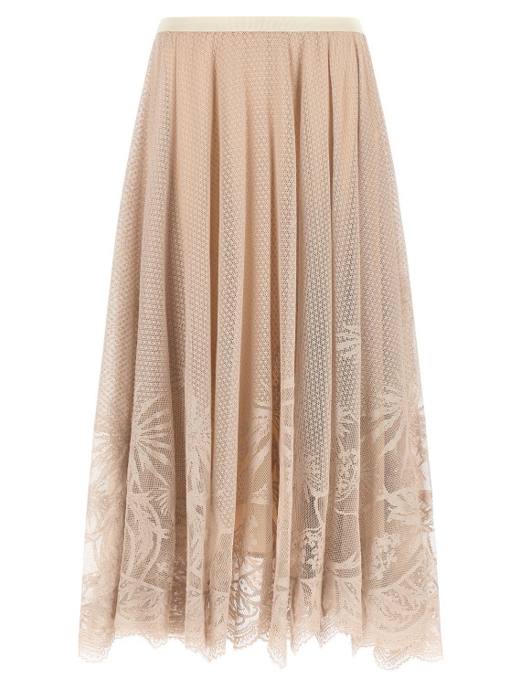 Миди FABIANA FILIPPI Jacquard lace skirt (GND216F850M2630164) #1